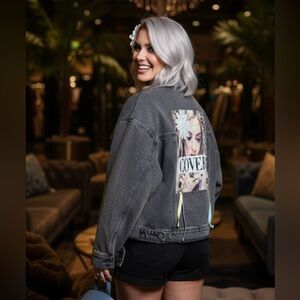 Women's Gray Denim Jacket New/Unique/Designed